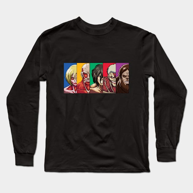 Attack On Titan T-Shirt P09IO Long Sleeve T-Shirt by Huko